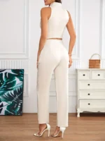 Conjunto elegante de pantalón y chaleco - Imagen 6
