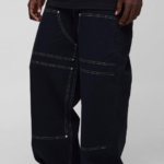 Pantalones carpenter baggy de sarga