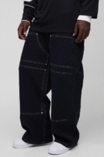 Pantalones carpenter baggy de sarga