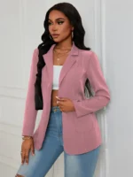 Blazer de solapa con frente abierto - Imagen 9