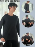 Camiseta deportiva de manga larga para hombre - Imagen 4