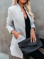 Chaqueta de apertura frontal con patrón marmoleado - Imagen 2