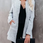 Chaqueta de apertura frontal con patrón marmoleado