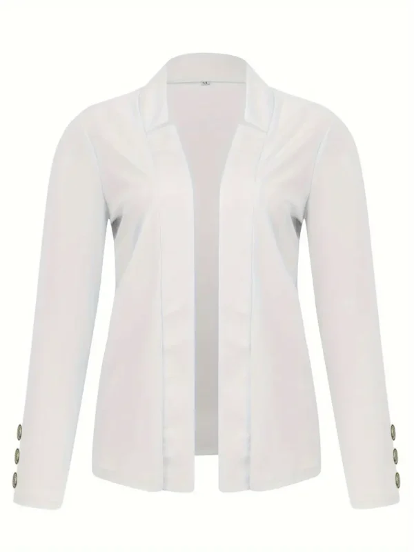 Blazer abierto de  manga larga y botones - Image 3
