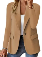 Blazer casual de manga larga y ajuste suelto - Imagen 4