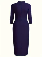 Vestido lápiz de manga tres cuartos - Imagen 4