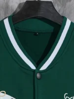 Chaqueta universitaria con estampado de letras para hombre - Imagen 6