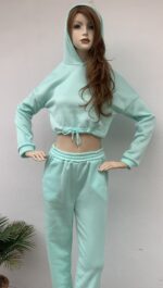 Conjunto deportivo casual de dos piezas con manga larga y cintura ajustada - Imagen 6