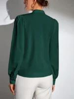 Elegante blusa de manga larga en poliéster - Imagen 2