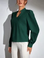 Elegante blusa de manga larga en poliéster - Imagen 5