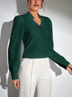 Elegante blusa de manga larga en poliéster - Imagen 6