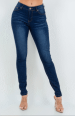 Jeans stretch ajustados con desgaste - Imagen 3