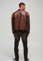 Chaqueta Harrington de corte cuadrado con cuello y bordes sin rematar - Imagen 2