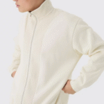 Sudadera gruesa con cuello alto tipo funnel