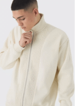 Sudadera gruesa con cuello alto tipo funnel - Imagen 3