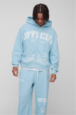 Conjunto deportivo holgado de corte cuadrado con estampado official - Imagen 3