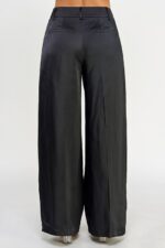 Pantalones de pierna ancha con efecto satinado - Imagen 2