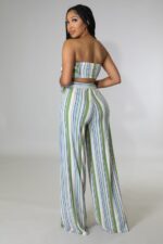 Conjunto de top halter y pantalones de pierna ancha - Imagen 2