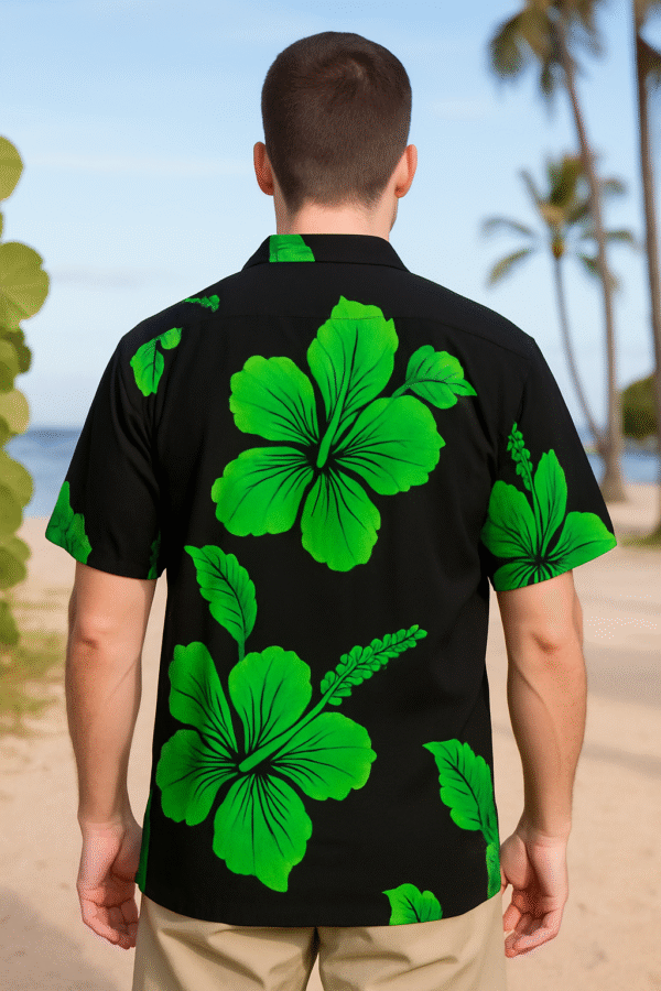 Camisa hawaiana tipo Aloha con estampado de flor de hibisco - Image 2