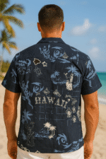 Camisa hawaiana tipo Aloha con estampado - Imagen 2