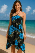 Vestido mariposa con estampado de flores de hibisco - Imagen 5