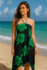 Vestido mariposa con estampado de flores de hibisco - Imagen 6