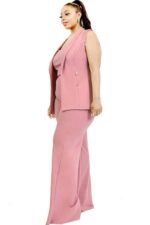 Conjunto plus elegante de 3 piezas Gold Button