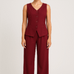 Conjunto de chaleco y pantalón para dama