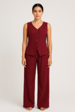 Conjunto de chaleco y pantalón para dama