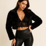 Suéter crop top elegante