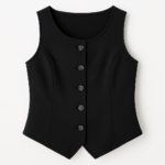 Chaleco en tela ponte elegante