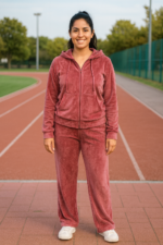 Conjunto de terciopelo con hoodie y pantalón - Imagen 2