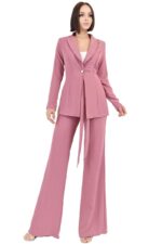 Conjunto de blazer de un botón y palazzo - Imagen 3