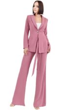 Conjunto de blazer de un botón y palazzo - Imagen 4