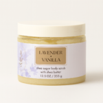 Exfoliante Corporal de Azúcar con Karité Lavanda y Vainilla